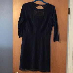 LOFT black lace dress. Size 6